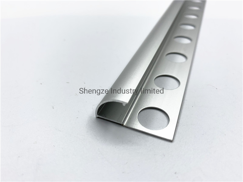 Aluminum Tile Strip Corner Curved Trim for Porcelanato Decorative Listello