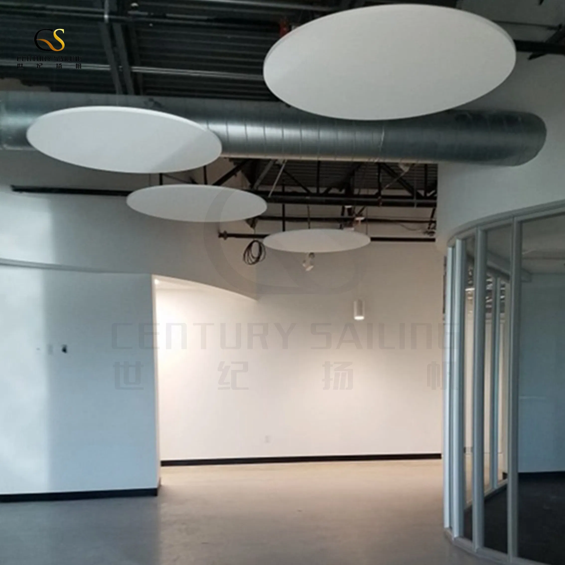 Roundness Glass Wool Acoustic Cloud for Decoration Suspended Ceiling for Hospital