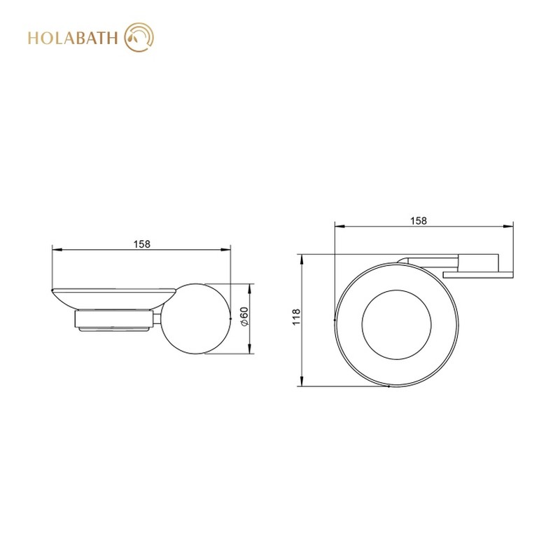 Мыльница настенная из нержавеющей стали
