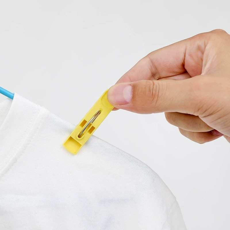 2sets Solid Color Clip Plastic Clothes Drying Clip 20 Pieces Per Pack