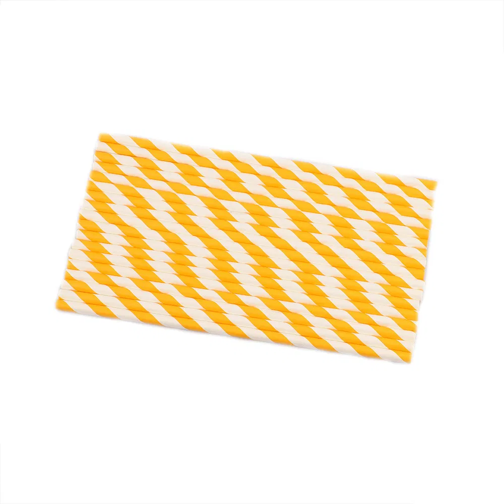 Paper Straw with Striped Design for Creative Colorful Drinks, Fruit Juices, Milk Teas. One-Time Degradable Paper Straw Manufacturer for Wholesale.