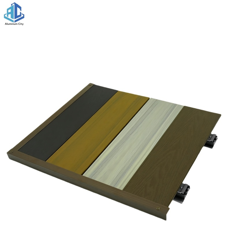 Customizable 18mm Modern Aluminum Alloy Decking Flooring Anti-Slip Waterproof Seamless Square Design for Aluminium Decking Frame