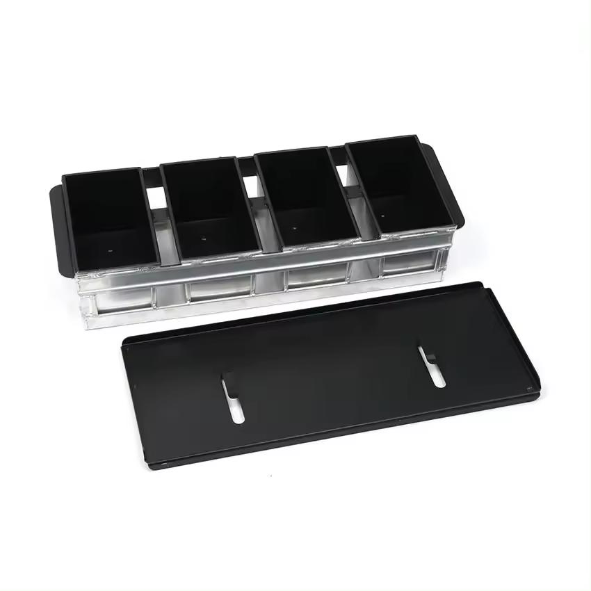 4 Straps 595X209X113mm Aluminum Alloy Non-Stick Commercial Loaf Pan with Lid