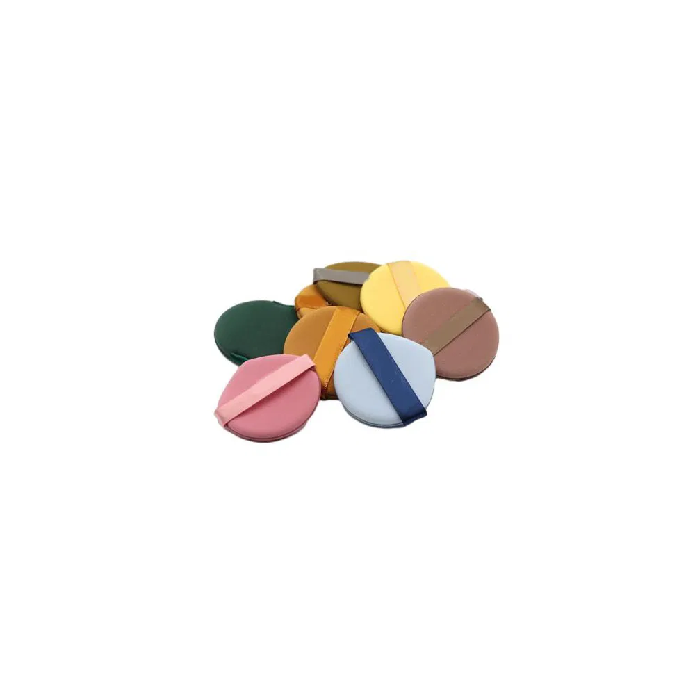 Luxurious Cruelty-Free Round Microfiber Makeup Puff with Label Strap