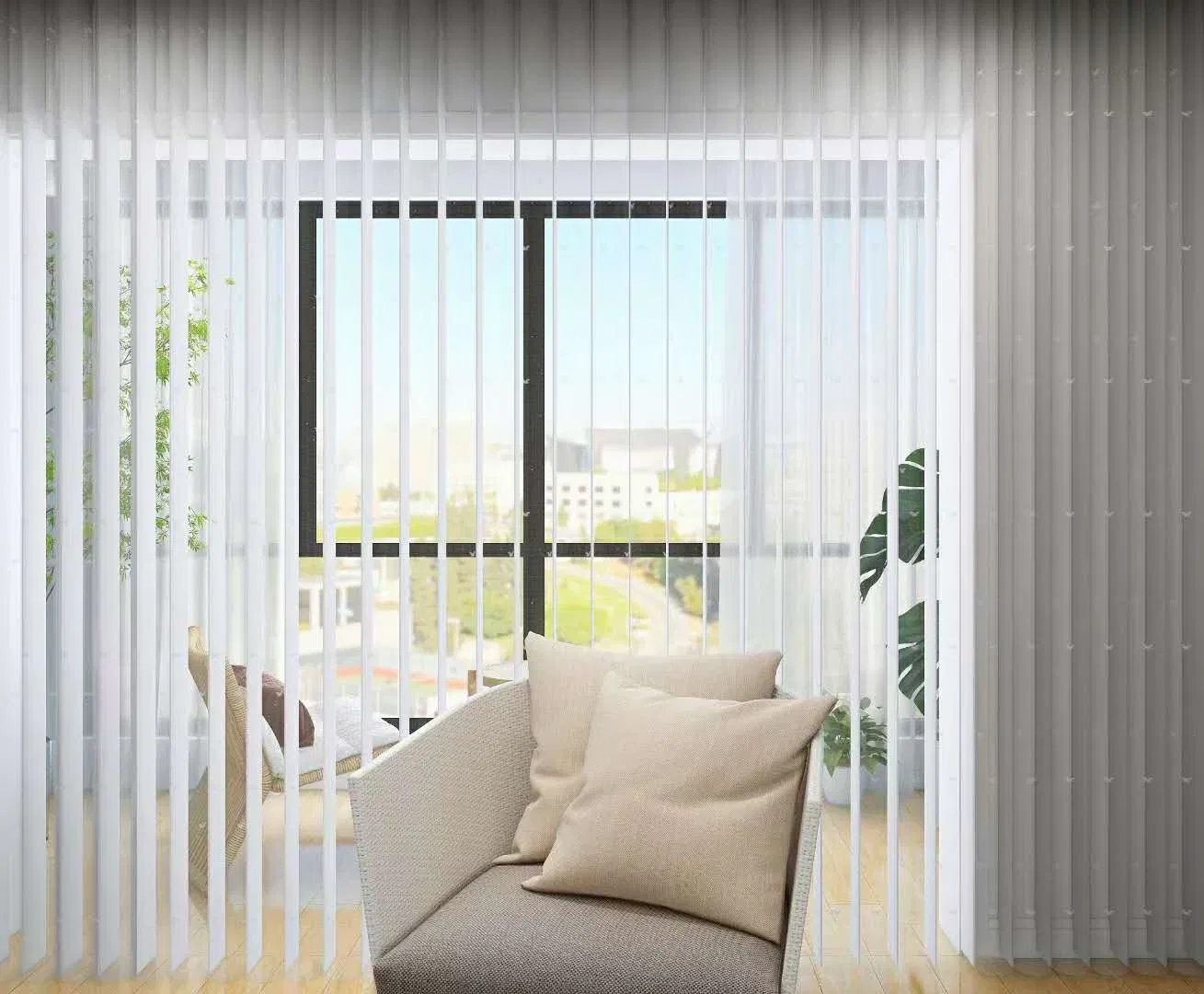 Dreamlike Window Patio Curtain Vertical Hanas Blinds Shades