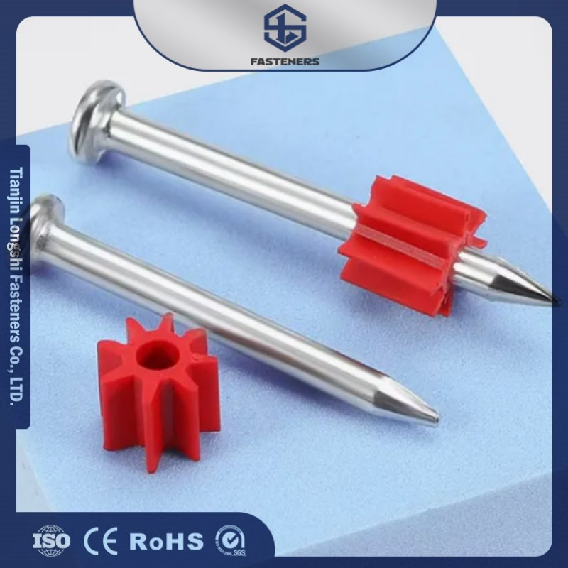 Shoot Nail with Red Buffer Shooting Nail Concrete Nail