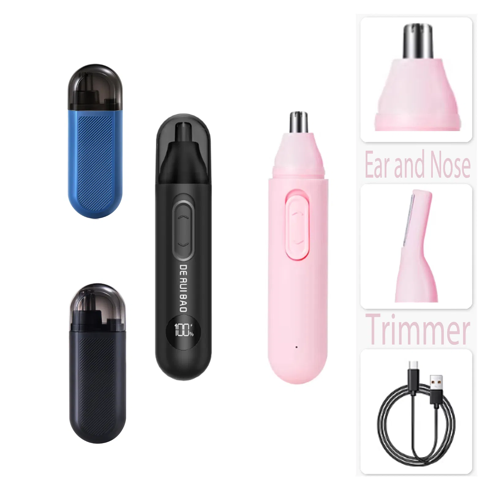 Visualized Charging Status Portable Nose Hair Trimmer