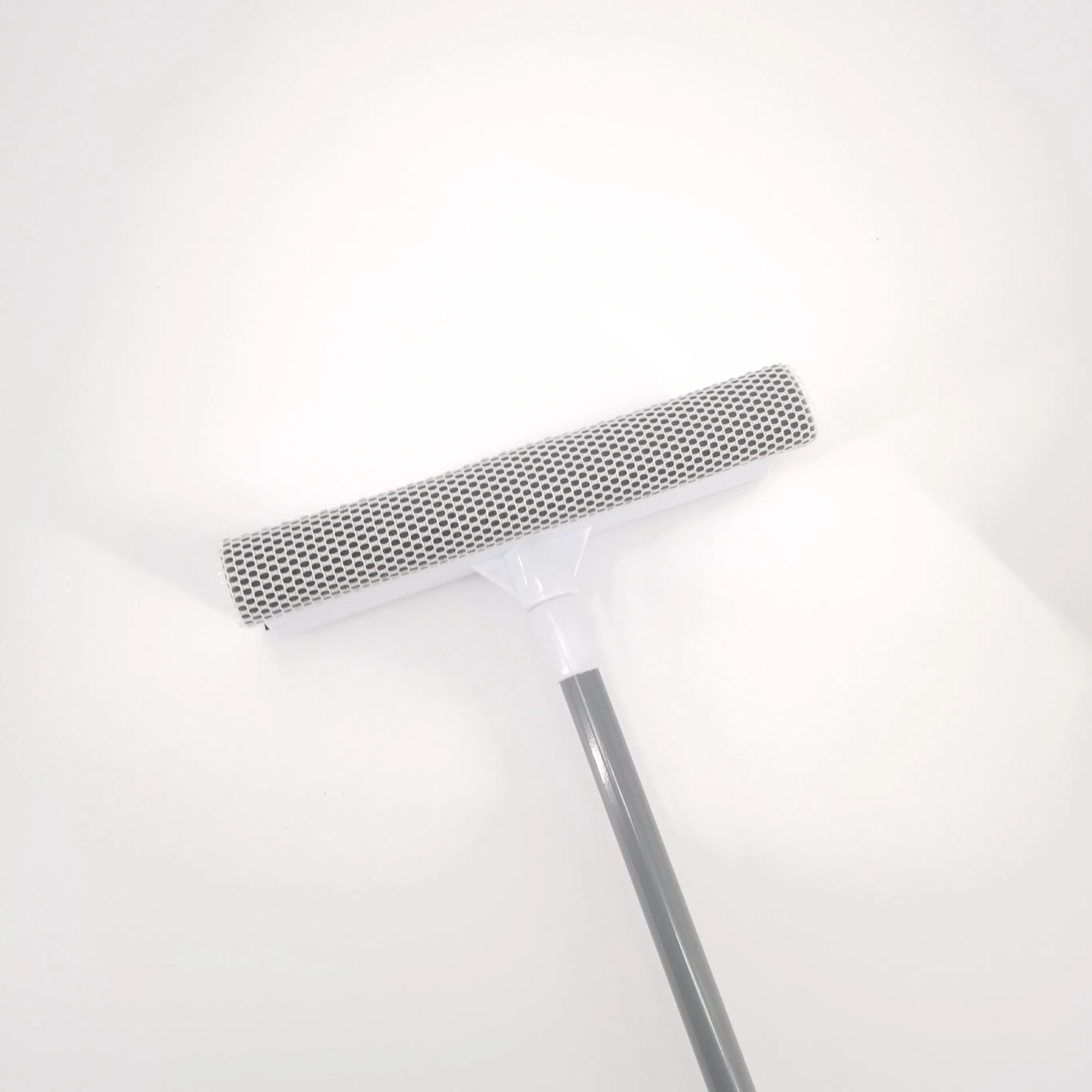 Soft Scraper Window Cleaner with Plastic Handle Window Glass Silicone Head Telescopic Sponge Cleaning Tool Squeegee