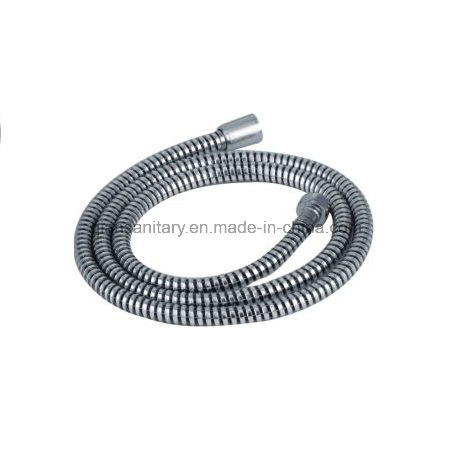 PVC Black and Chrome Textile Wire Reinforce Shower Hose
