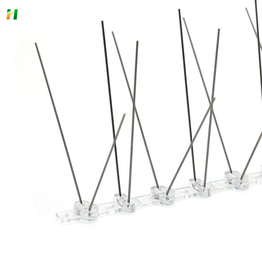 Factory Direcct Sale Invisible Plastic Base Bird Spike for Parking Lot Protection Bird Repeller