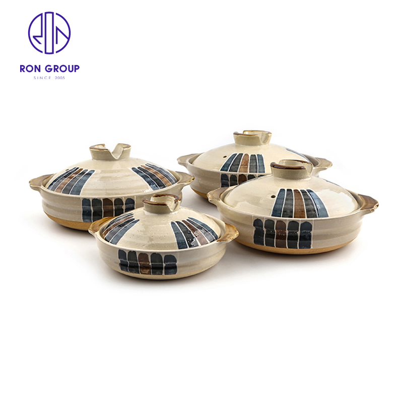 Japanese Style Restaurant Food Grade Clay Cooking Pot Ceramic Casserole Terracotta Pot