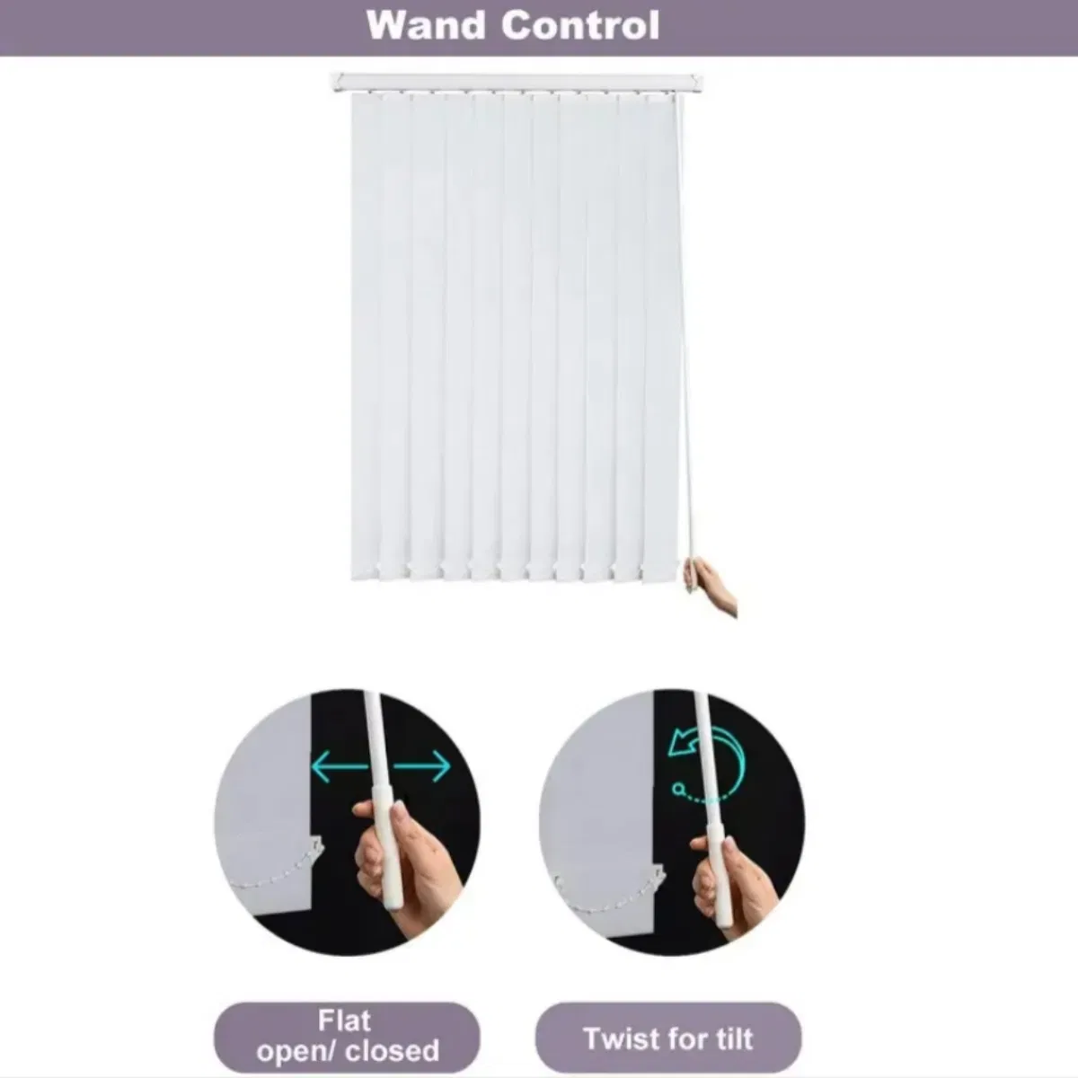 OEM ODM Simple design Blackout Delicate Fabric Vertical Blind for Home
