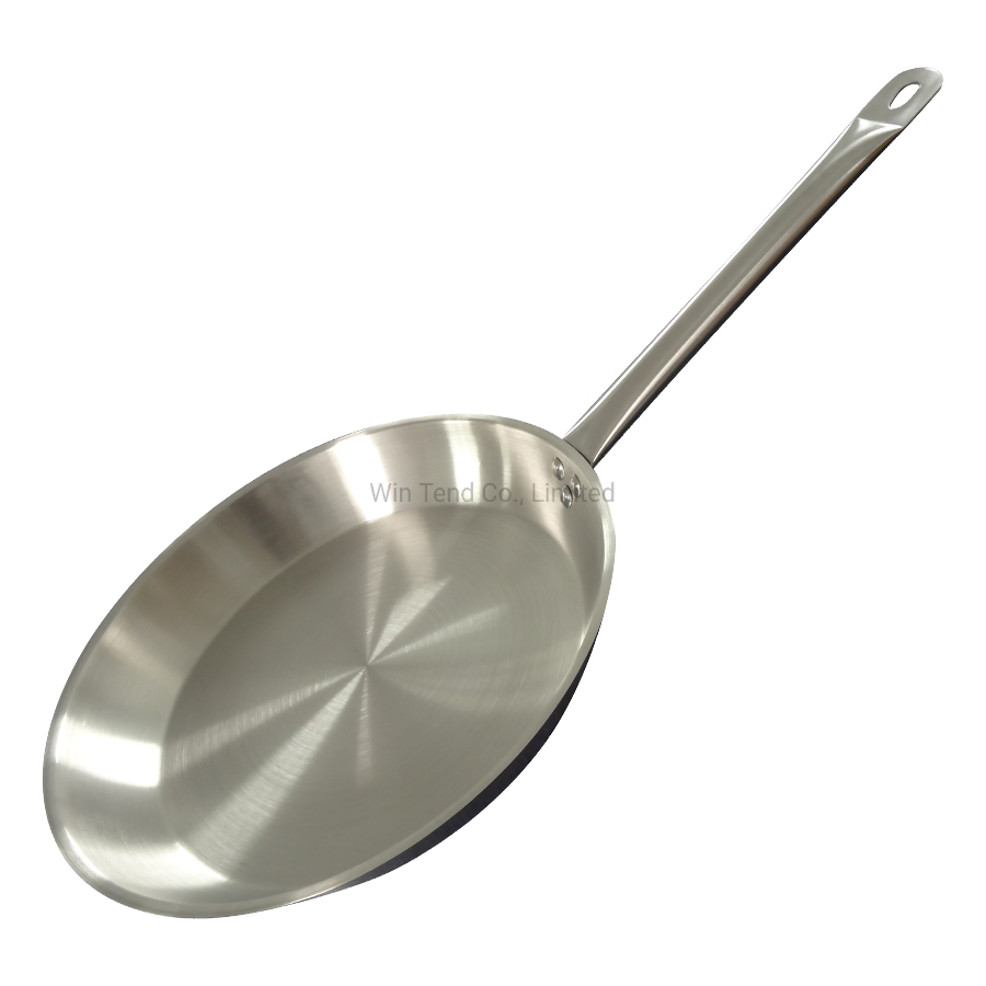 Stainless Steel Hard Cast Heat Conduction Combine Sandwich Bottom Induction Sanded Pan