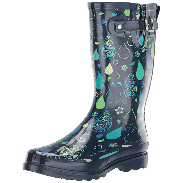 2024 New Trend Women′ S Dripdrop Rain Boots Waterproof Rain Shoe Rubber Boots