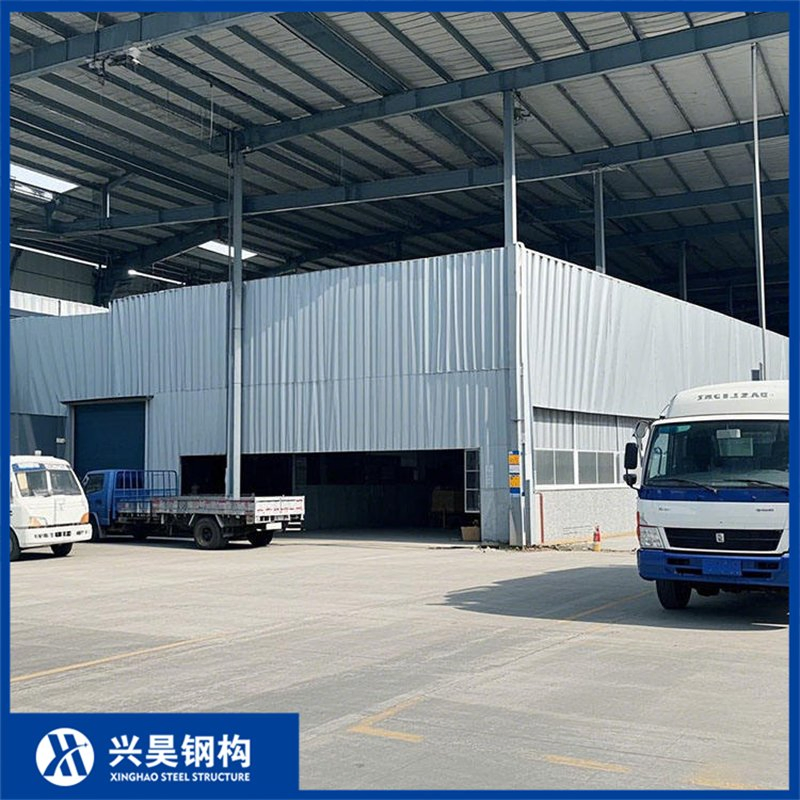 Factory Prefabricated Single Slope Steel Structure Workshop Platform with PVDF Coated Roofing Sheets