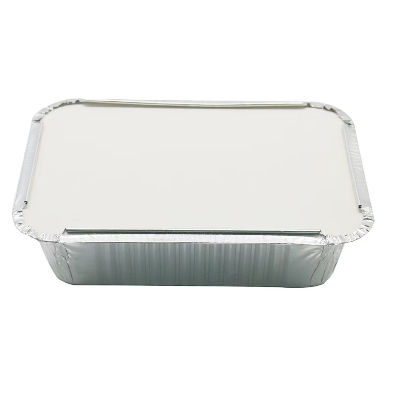 Disposable 950cc Take Away Aluminium Foil Trays Takeout Container with Lids