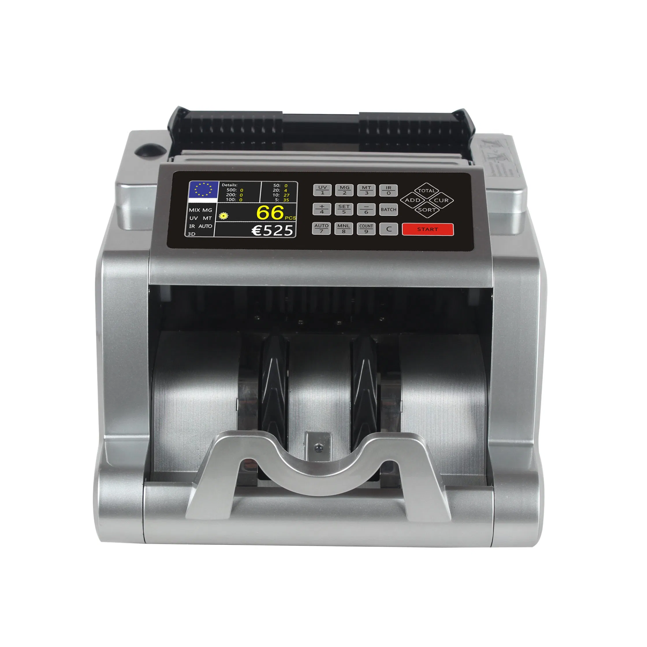 Al-5300t Euro Money Counter Mixed Denomination Sort Bill Counter