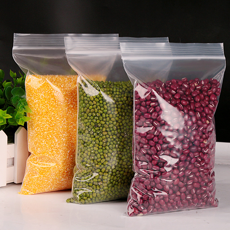 B PA Free Clear Transparent PE Zip Lock Zipper Plastic Poly Bag for Food Packaging in Stock