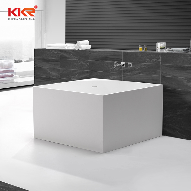 Угловая акриловая ванна из искусственного камня