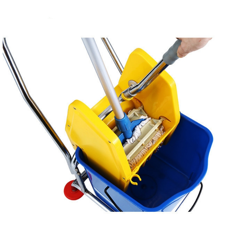 Commercial 30L Down-Press Single Bucket Mop Wringer Mop Bucket Wringer