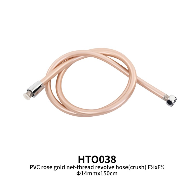 PVC Rose Gold Net-Thread Revolve Hose (crush) F1/2"Xf1/2"