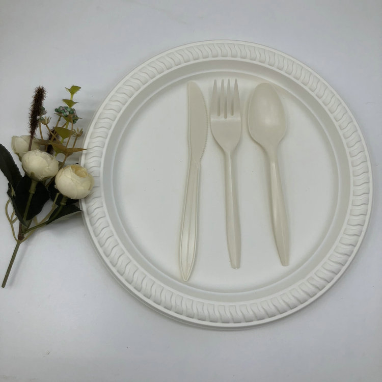 Cornstarch Forks Spoons and Knives Biodegradable Fork Knife Spoon Disposable Cutlery