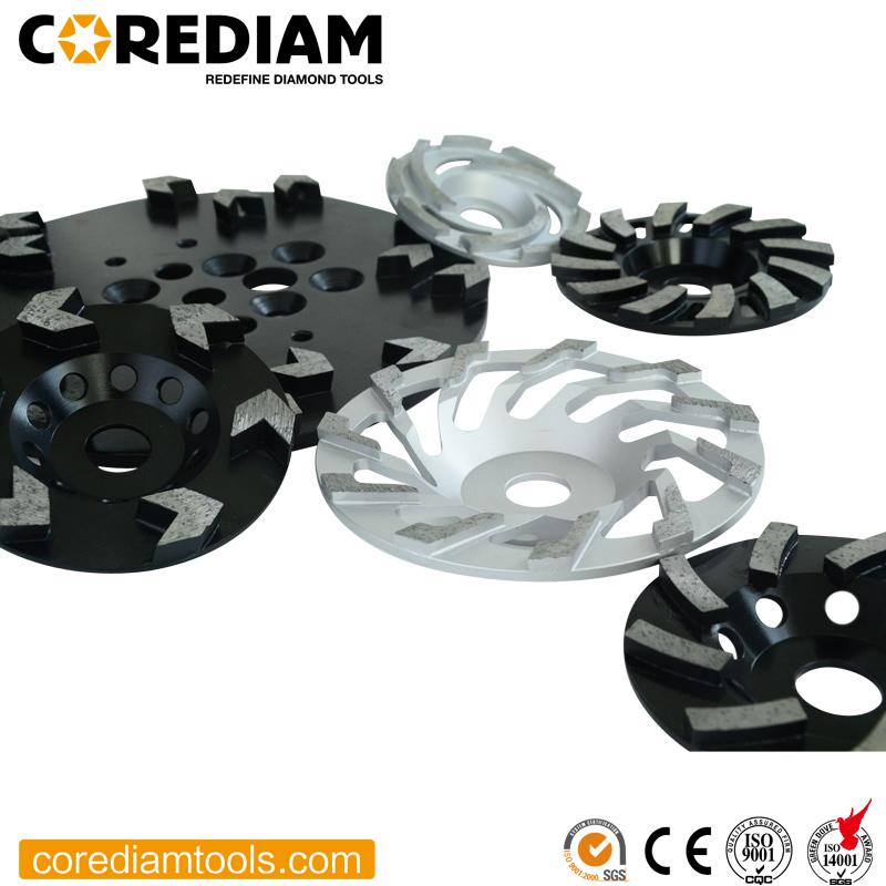 Silver Brazed Diamond Grinding Cup Wheel with T Segements for Concrete and Masonry Materials in All Size/Diamond Grinding Cup Wheel/Diamond Tools