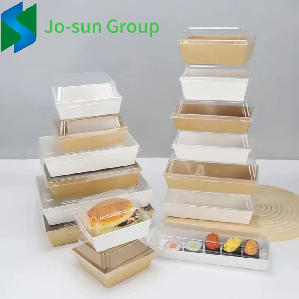 Take Away Disposable Custom Kraft Brown Gift Paper Salad Packing Box for Lunch Cake