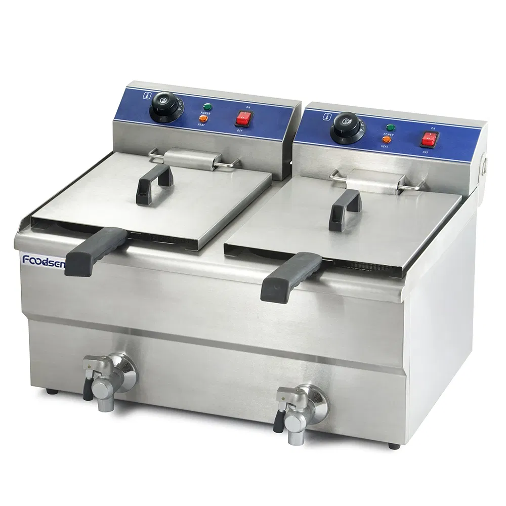 Commercial Deep Fryers Luxury Deep Fryer for Fried Chicken with 2 Tank 2 Basket