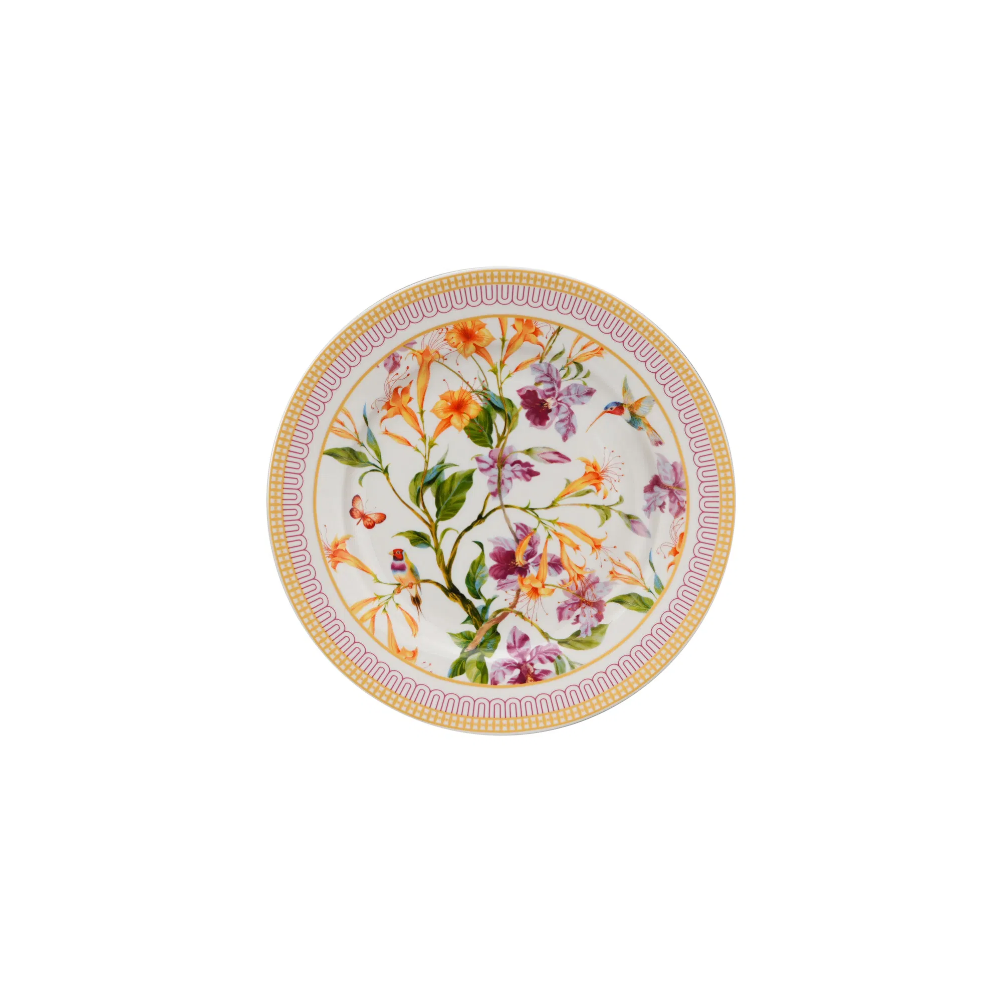Pink Floral 6 Inch New Bone China Dishes Ceramic Dinner Plate Set