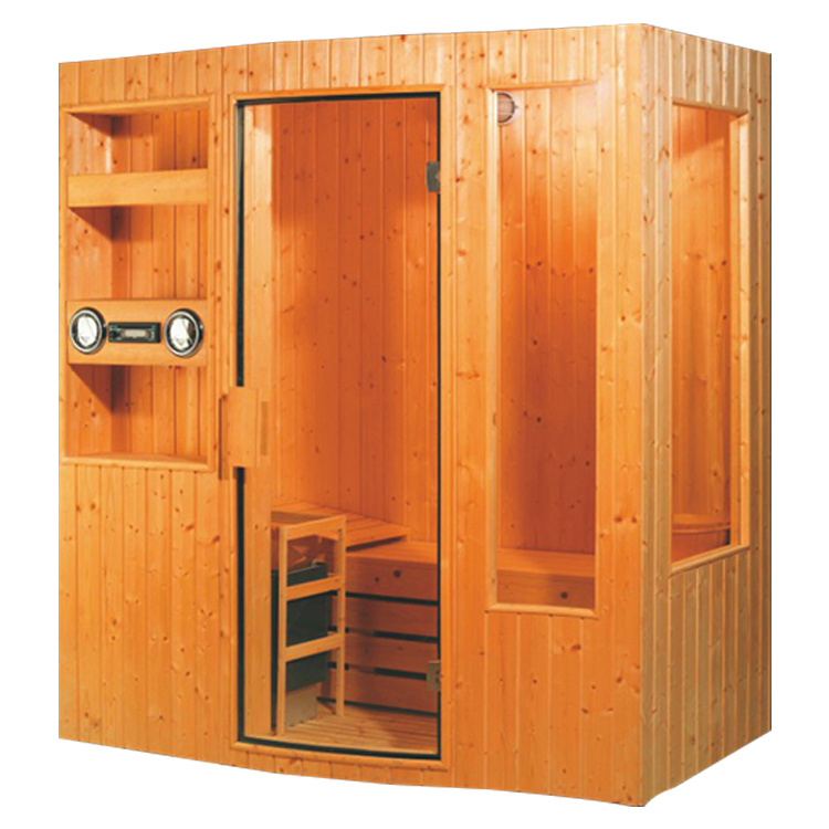 Hot Sale Finland Pine Wooden Steam Mini Sauna Room (SR117)