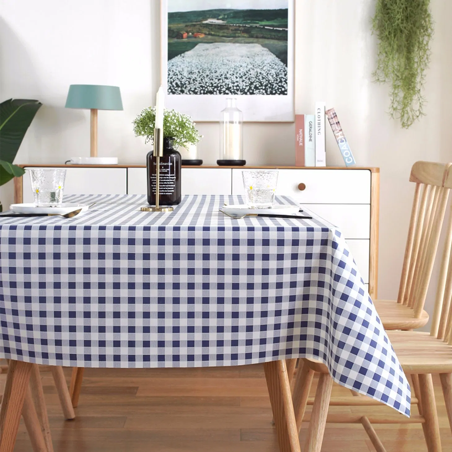 OEM Factory PVC PEVA Waterproof Printed Fabric Backing Camping Tablecloth