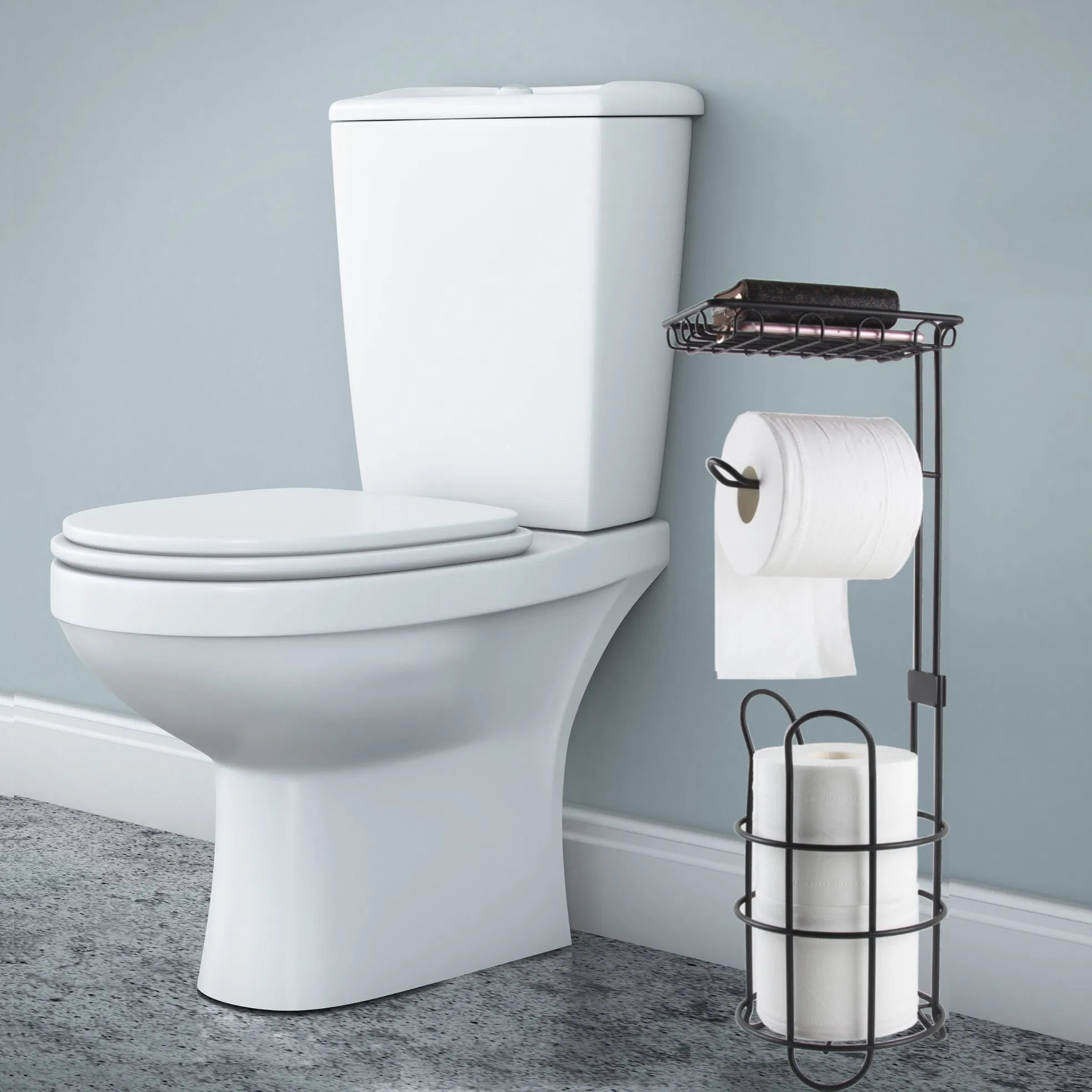 Bathroom Accessories Floor Toilet Tissue Storage Paper Holder Stand