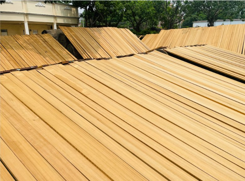 Myanmar Teak Flooring White Strip Composite Panels Corrosion-Resistant Yacht Indoor Flooring