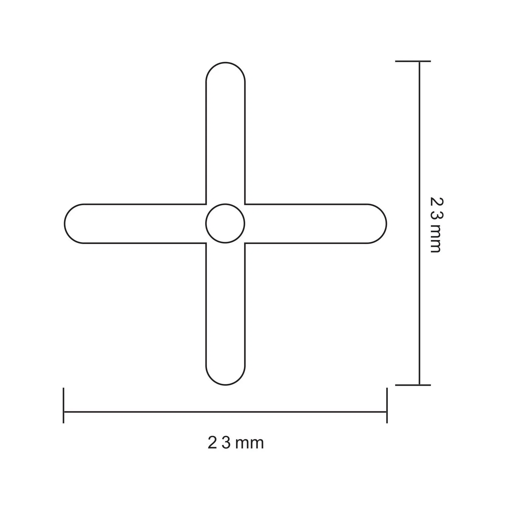 Hot Sale New PE Material White Length 23mm Cross Tile Spacer
