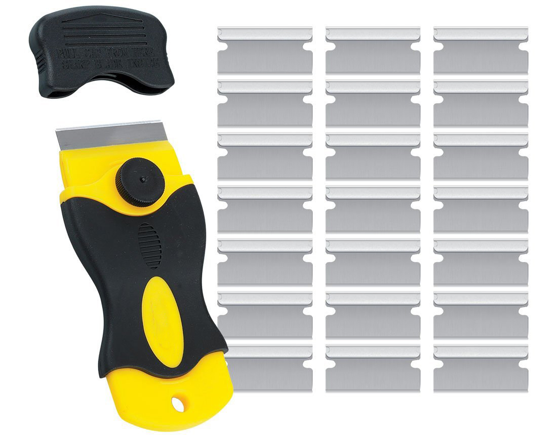 Hand Cleaning Scraper Plastic Razor Scraperwith Plastic Blades or Metal Blades