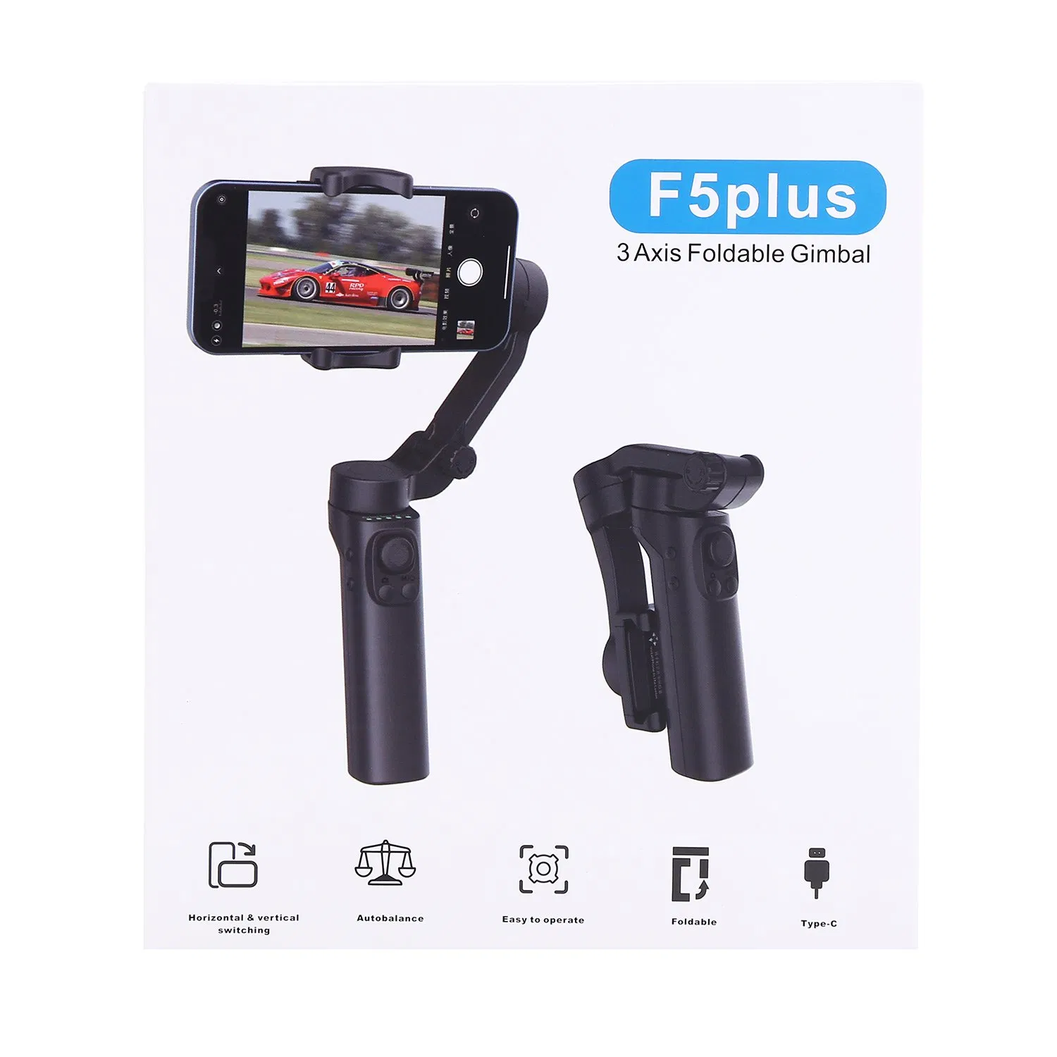 2025 New Handheld Gimble Selfie Stick Camera Stabilizer Sport Shooting Device 360 Rotation Face Tracking for iPhone 16 15 14 PRO Mobile Phone Foldable 3-Axis