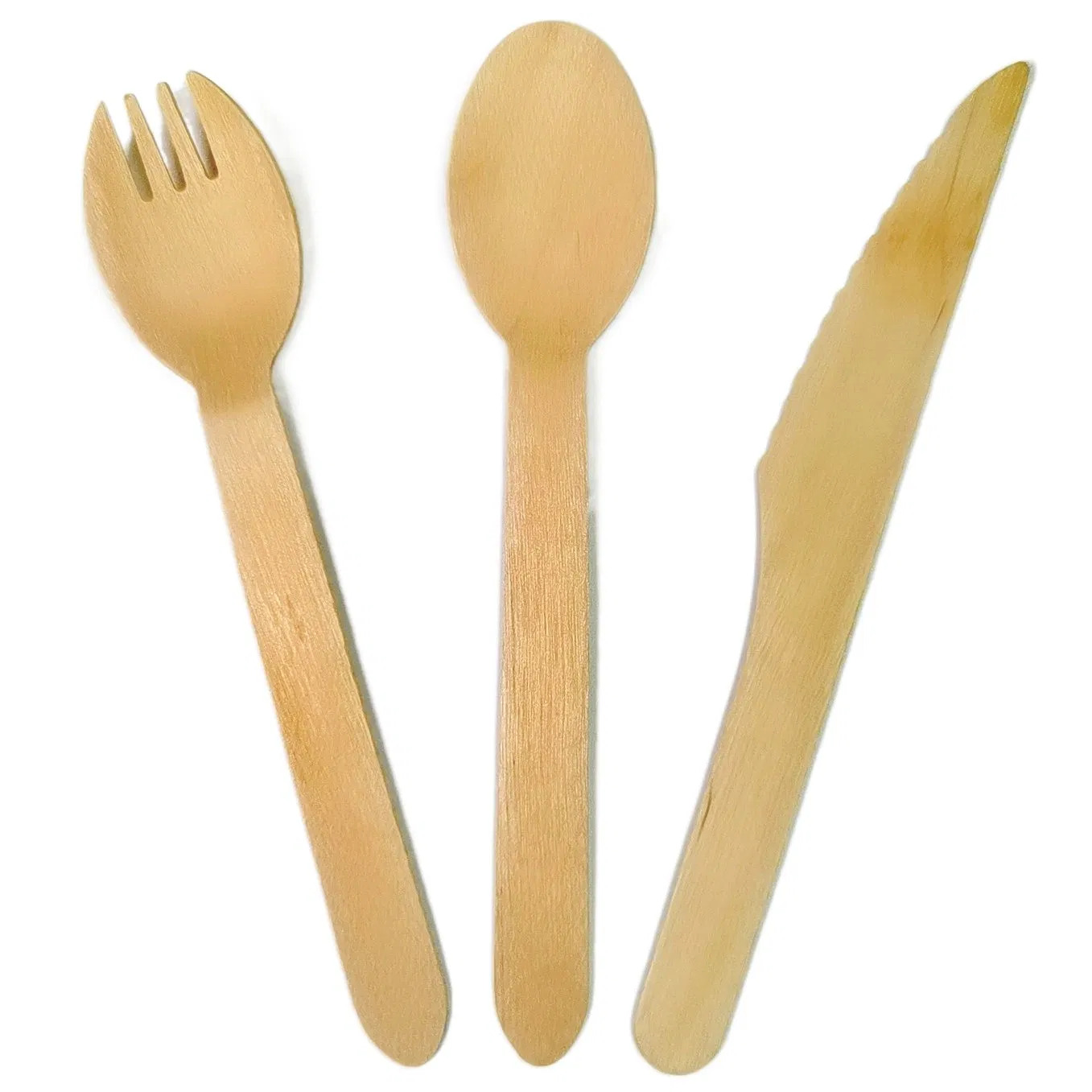 Disposable Biodegradable Dessert Cake Ice-Cream Wooden Knife Spoon Fork Cutlery
