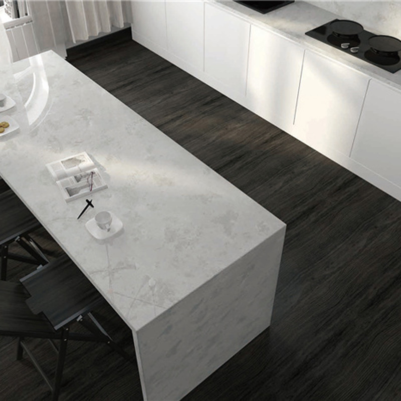 Quartz Stone Slab for Kitchen Cabinet Worktop Work Top Solid Surface White Artificial Marble Countertop