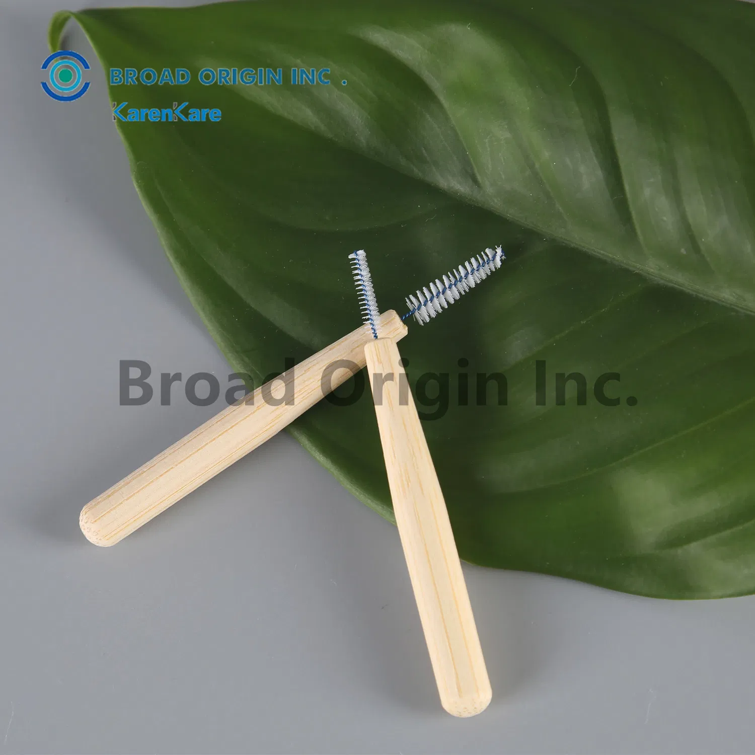 Natural Bamboo Biodegradable Interdental Brush Toothpick Custom Engraved Logo