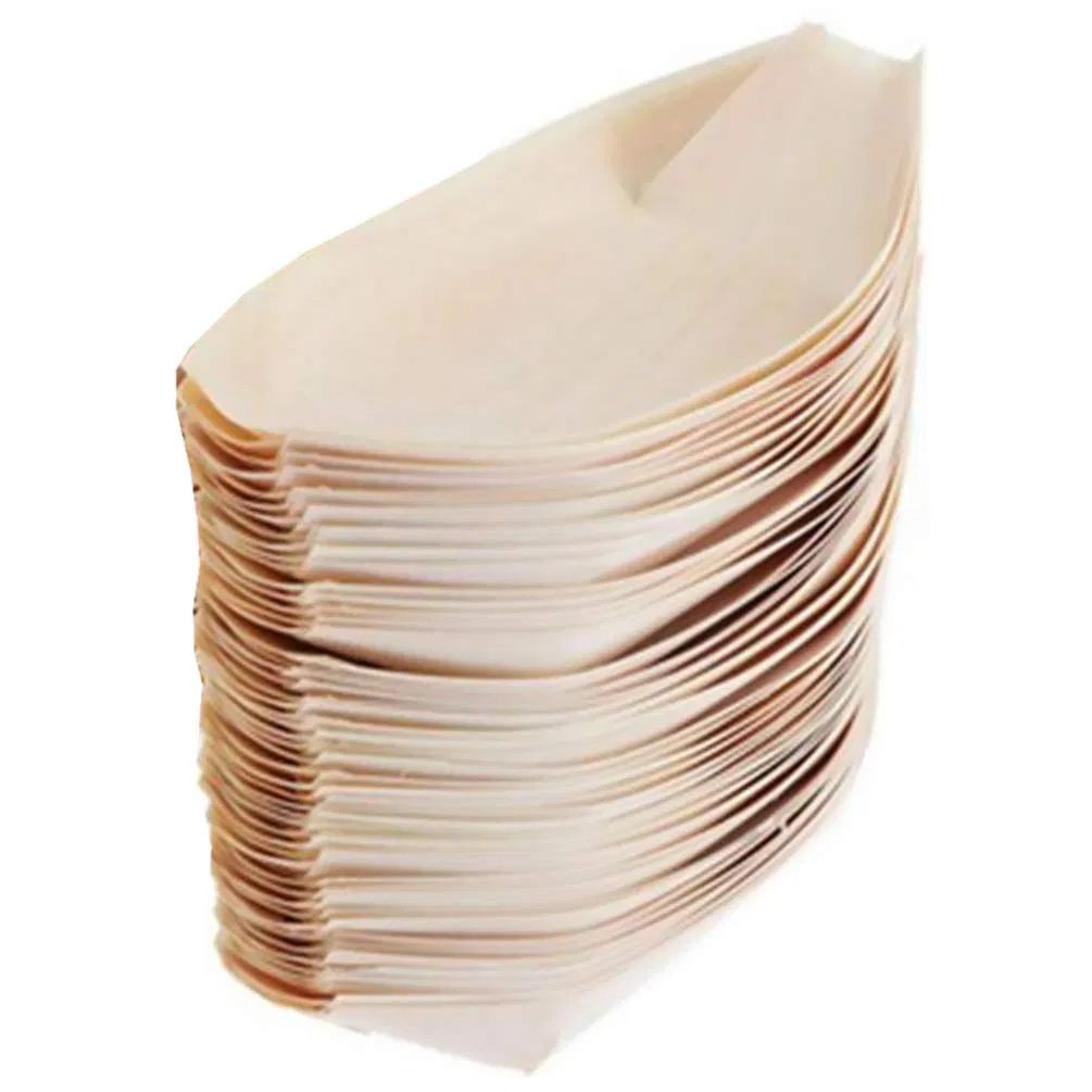 Poplar/ Pine Wooden Disposable Sushi Wooden Boat