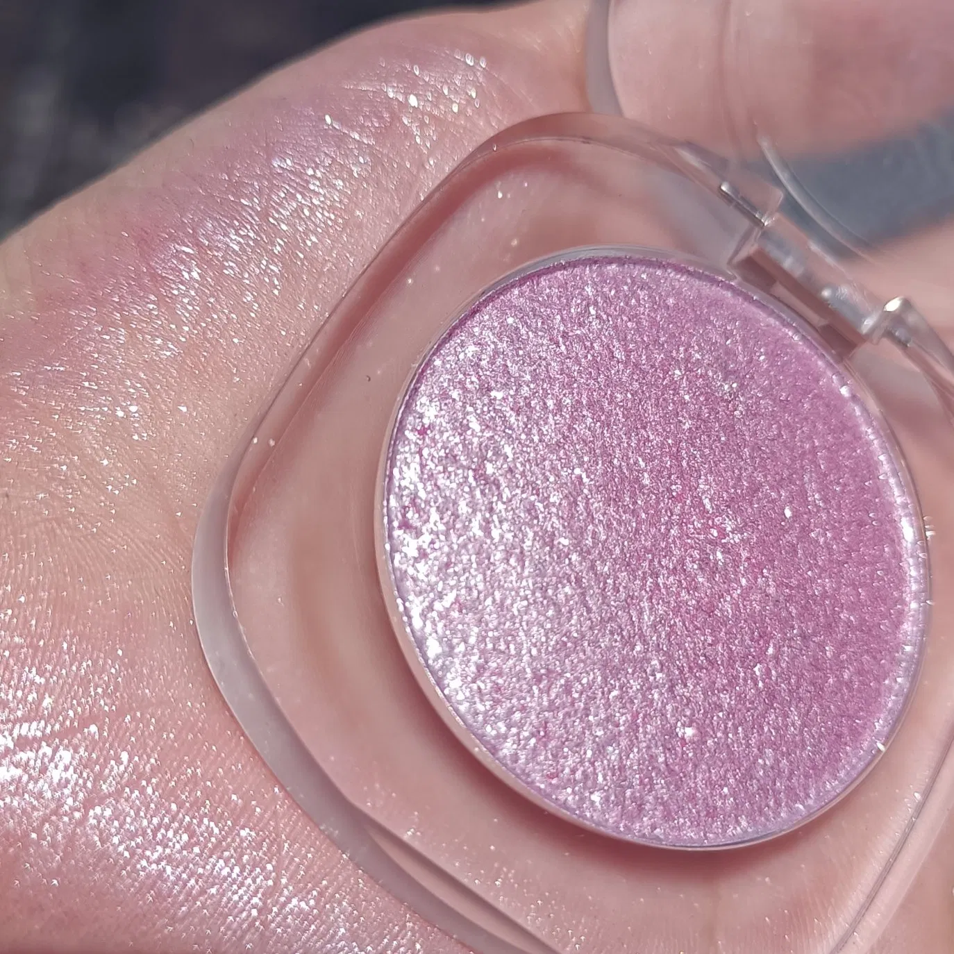 Custom Logo Vegan Diamond Shimmer Glow Bronzer Single Highlighter Makeup Palette