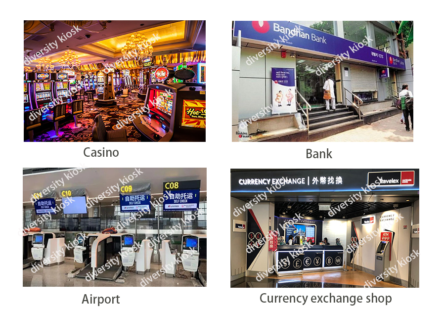 High Security Payment Kiosk Bundle Banknotes Automatic Foreign Currency Exchange Machine