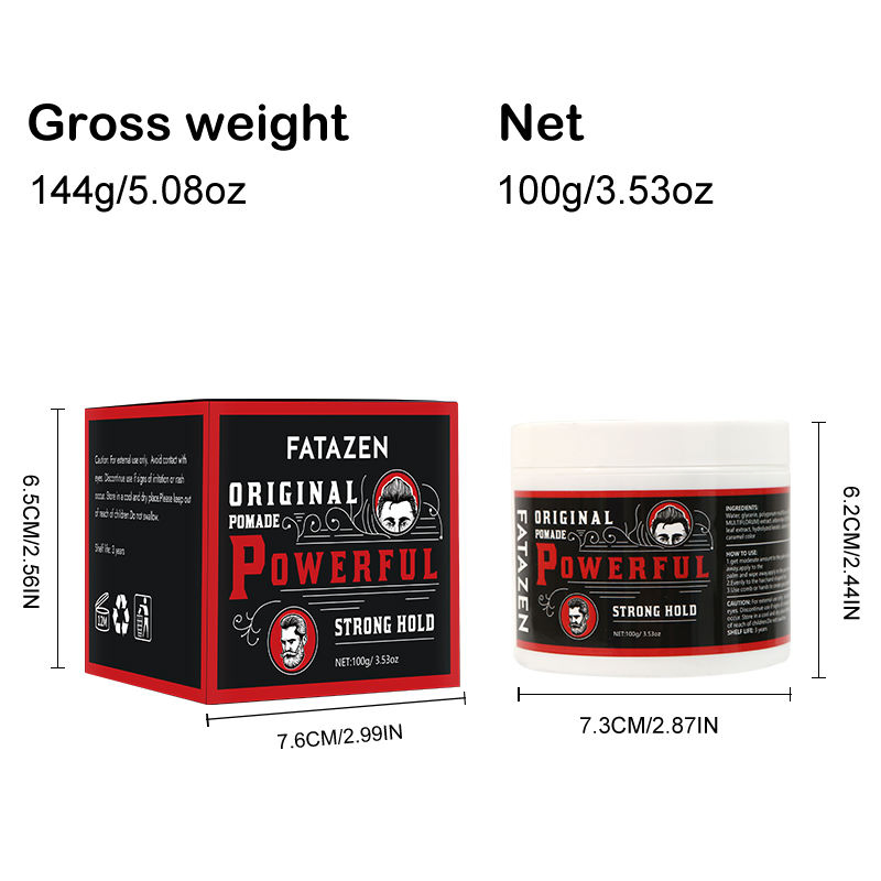 Best Selling Strong Hold Edge Control Mens Hair Pomade for Hair Styling Products Waterproof Sweatproof Extra Hold Hair Wax