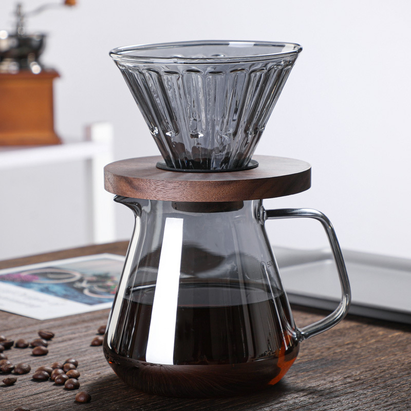 Glass Coffee Dripper in Different Color V60 for 4 People