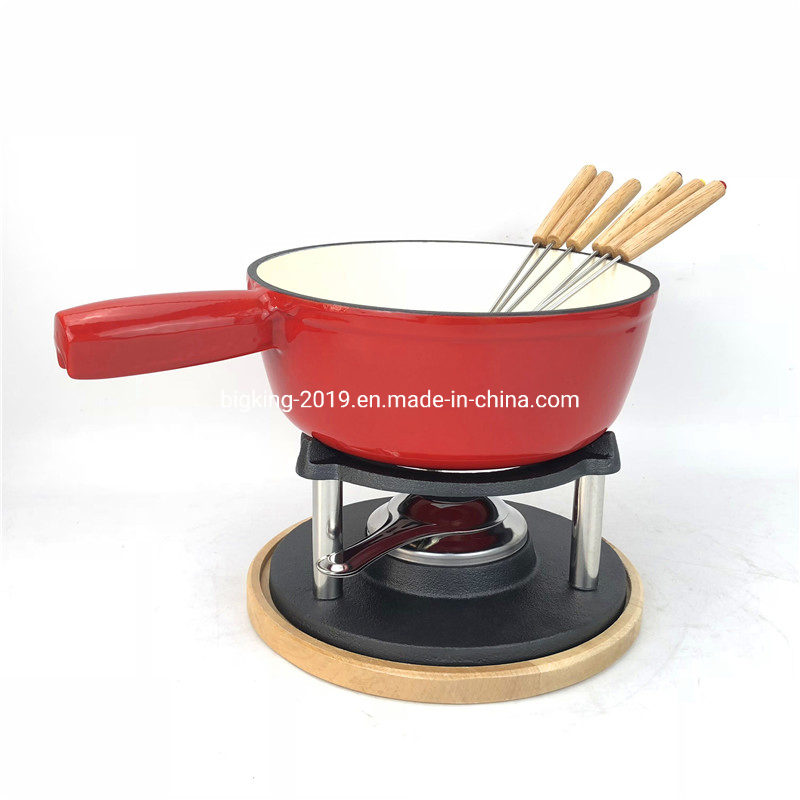 Чугунная кастрюля для фондю и шоколада, 2 л