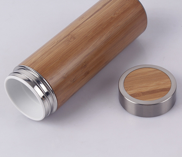 Wholesale Natural Bamboo Bottle, Coffee Mug Stainless Steel Bamboo Bottle