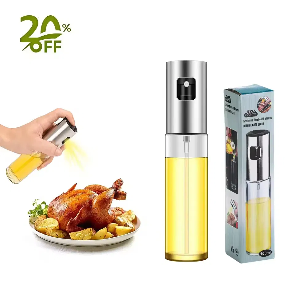 Glass Oil Sprayer for Cooking 100ml Olive Oil Sprayer Mister Spray Bottle Oil Sprayer Dispenser Kitchen for Salad BBQ Baking