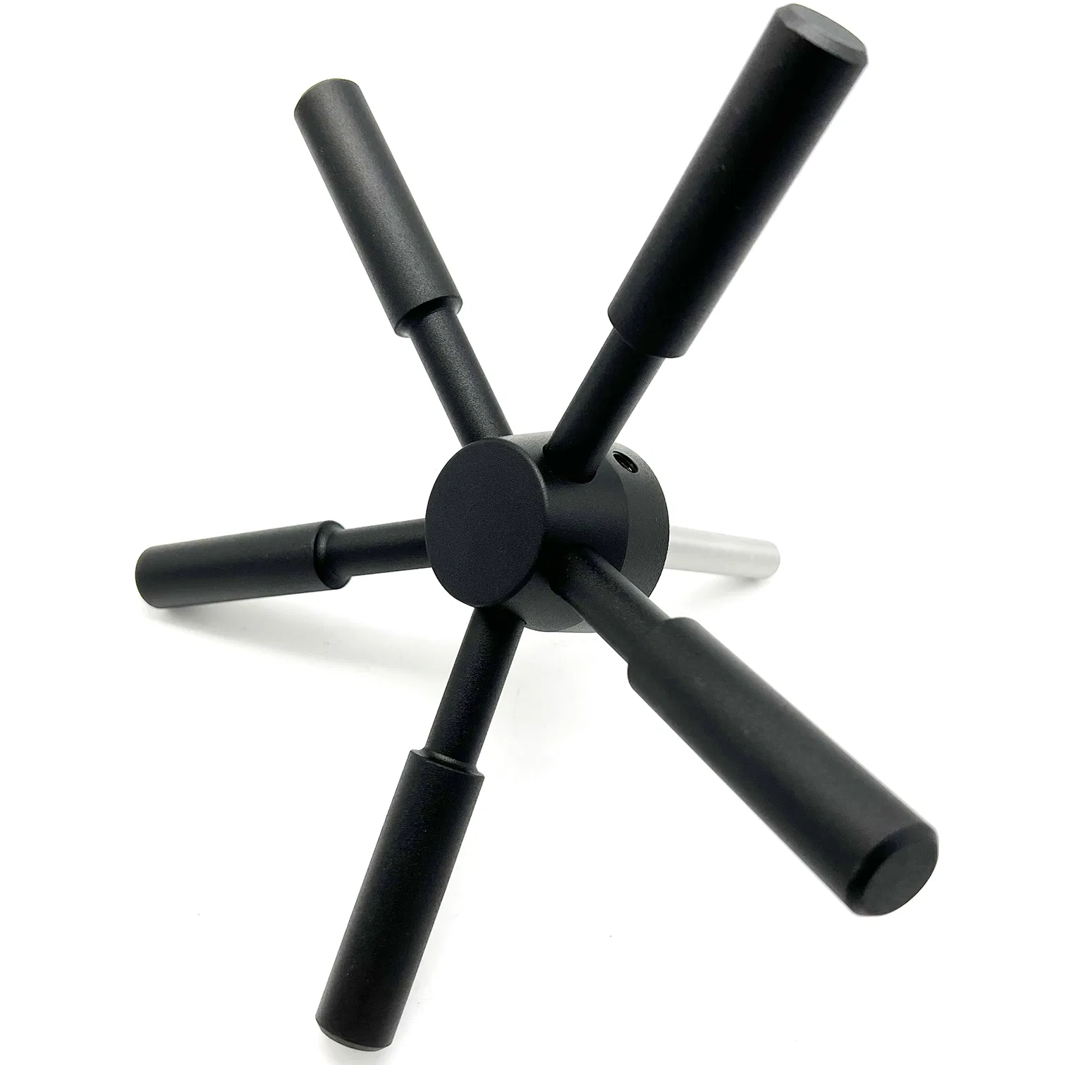 Black Chrome Titanium Plating 5 Spoke Safe Handle for Vautl Door