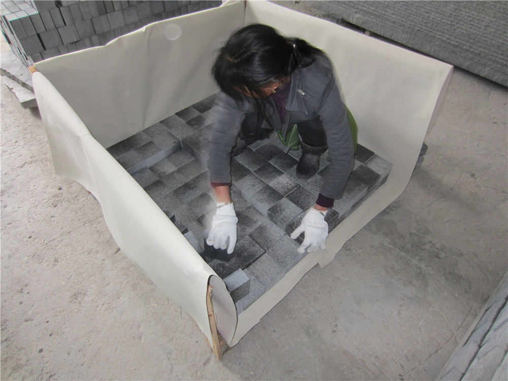 Flamed Finnish Grey Granite Cube Stone Square Stone for Outdoor Paving